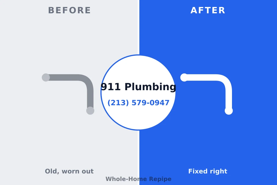 Before and after: plumbing company Zeigler, IL